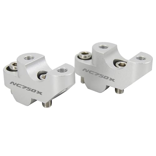 GHALSIEAV Für Nc750x NC700X NC750X CB500X CB500F CB300 F Motorrad Lenker Riser 30mm Erhöhung Clamp Motorrad Zubehör(750X Silver) von GHALSIEAV