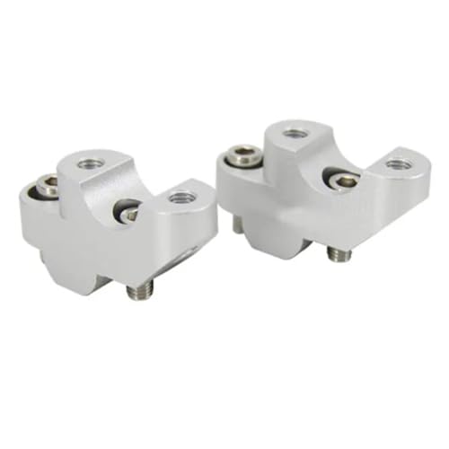 GHALSIEAV Für Nc750x NC700X NC750X CB500X CB500F CB300 F Motorrad Lenker Riser 30mm Erhöhung Clamp Motorrad Zubehör(Silver) von GHALSIEAV