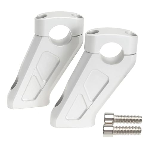 GHALSIEAV Für R1200GS Abenteuer 2008 2009 2010 2011 2012 2013 Lenkererhöhung Bar Kit Halterung Griff Clamp Motorrad(Silver) von GHALSIEAV
