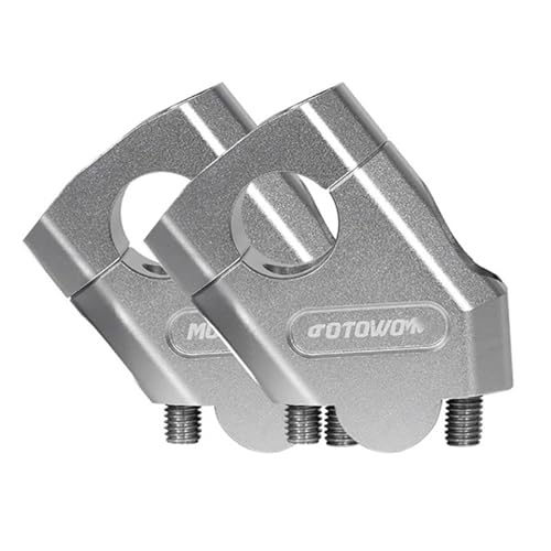 GHALSIEAV Für R1200GS MT07 MT09 3 Farbe Motorrad Lenker Riser Bar Montieren Griff Clamp Universal 28mm 22mm(22mm Silver) von GHALSIEAV
