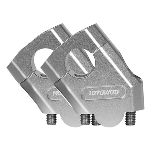 GHALSIEAV Für R1200GS MT07 MT09 3 Farbe Motorrad Lenker Riser Bar Montieren Griff Clamp Universal 28mm 22mm(28mm Silver) von GHALSIEAV