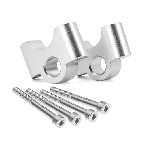 GHALSIEAV Für R1200GS R1250GS R1250 R1200 LC Abenteuer ADV S1000XR Lenker Riser Clamp Griff Bar Drag Verlängern Adapter(Silver) von GHALSIEAV