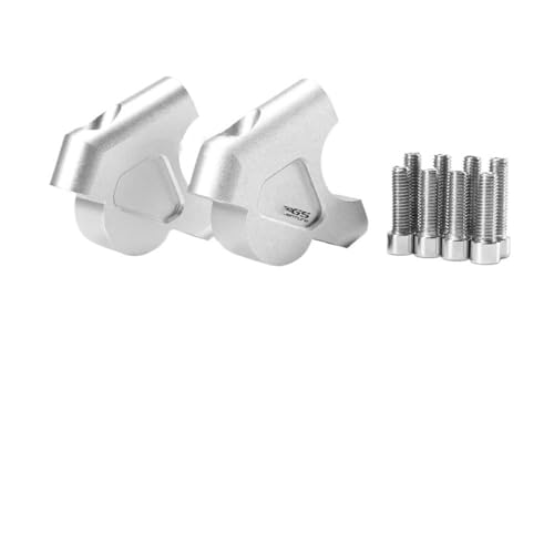 GHALSIEAV Für R1250GS R 1250 GS R1200GS LC Abenteuer ADV Lenker Riser 32MM Drag Griff Bar Clamp Verlängern Adapter S1000XR 2015-2018(Silver-R1200GS ADV) von GHALSIEAV
