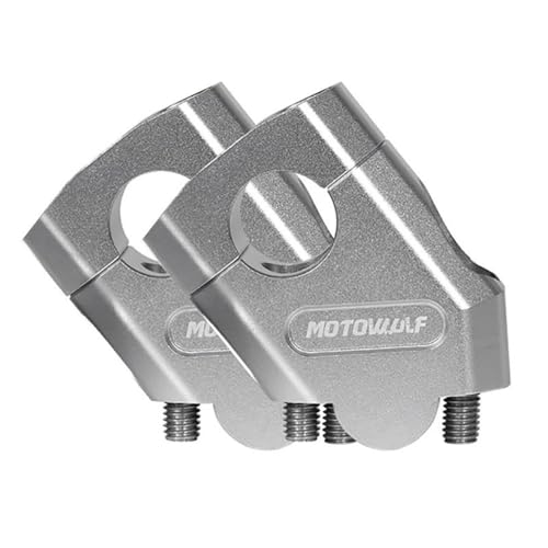 GHALSIEAV Für R850R F800ST R1150R Motorrad Lenker Riser Bar Montieren Griff Clamp Rot Silber Schwarz(28mm Silver) von GHALSIEAV