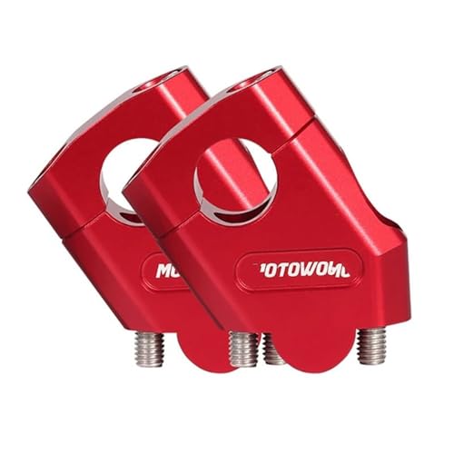 GHALSIEAV Für R850R F800ST R1150R R 850R F 800 ST R 1150 R Motorrad Lenker Riser Bar Montieren Griff Clamp Rot Silber Schwarz(22mm Red) von GHALSIEAV