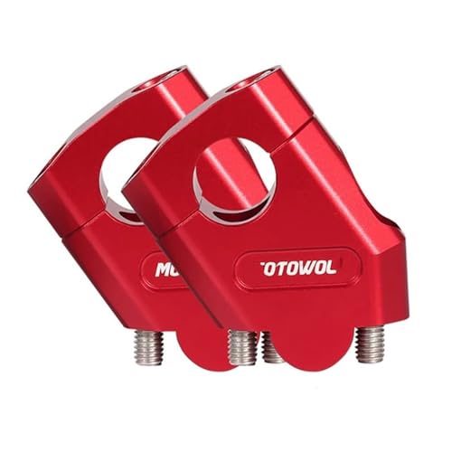 GHALSIEAV Für R850R F800ST R1150R R 850R F 800 ST R 1150 R Motorrad Lenker Riser Bar Montieren Griff Clamp Rot Silber Schwarz(28mm Red) von GHALSIEAV