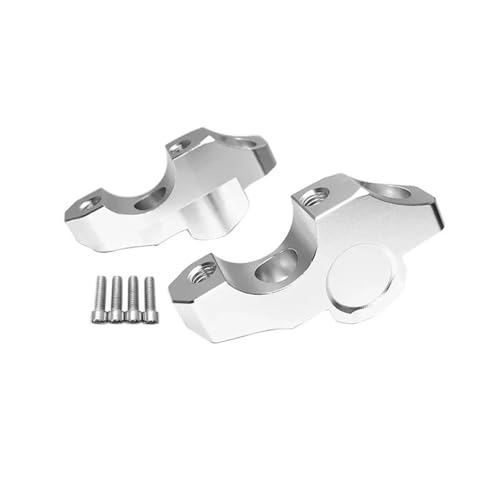 GHALSIEAV Für S1000R M1000R 2014-2023 Motorrad 28mm Lenker Riser Erhöhung Klemmhalterung(Silver) von GHALSIEAV