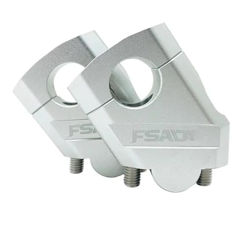 GHALSIEAV Für TDM850 TDM 850 1991-2002 1998 1999 2000 2001 Motorrad-Lenker-Riser-Montage Lenkerklemmung Aufstiegs-Verlängerungsadapter(Silver) von GHALSIEAV