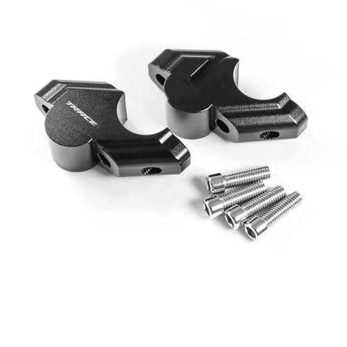 GHALSIEAV Für Tracer 9 / GT 2021 2022 2023 2024 Zubehör Motorrad CNC Aluminium Lenker Riser Erhöhung Clamp Halterung(Black) von GHALSIEAV