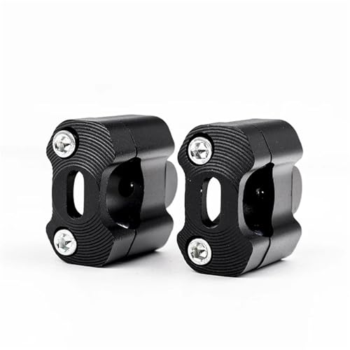 GHALSIEAV Für Universal 7/8" 1-1/8 Pit Dirt Motorrad 1 Paar CNC 22mm 28mm Off Road Motorrad Lenkerklemmen Lenkererhöhung Adapter(28mm Black) von GHALSIEAV