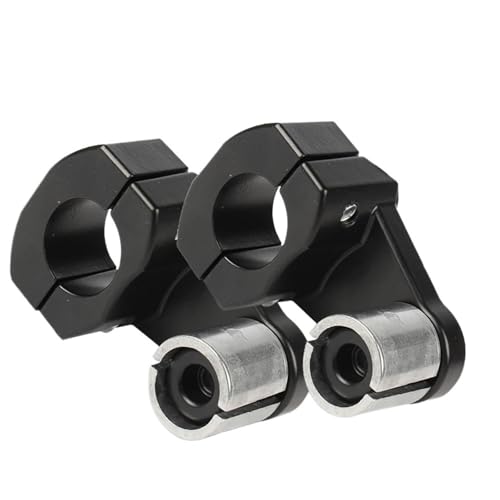 GHALSIEAV Für Universal CRF YZF Dirt Bike 22mm 28mm Motorrad Lenker Klemmen Riser 5,5 cm Höhe Bars Clamp 2 Zoll Schwenkbar(Black) von GHALSIEAV