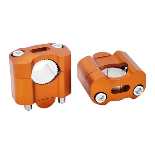 GHALSIEAV Für Universal Motorrad 22mm 28mm 7/8 "Lenker Riser Aluminium Legierung Schellen Motocross ATV Dirt Bike(Orange) von GHALSIEAV