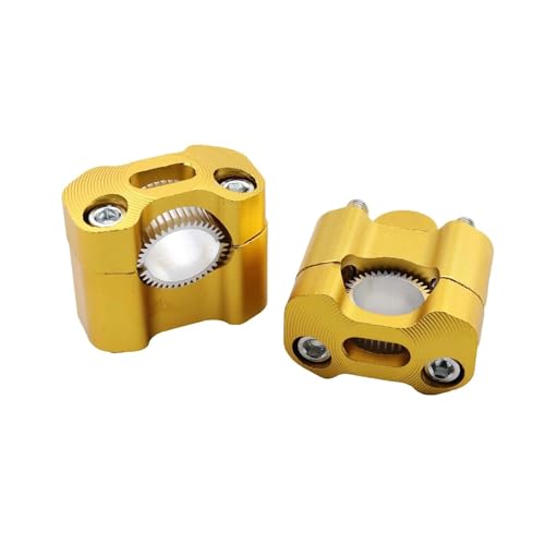 GHALSIEAV Für Universal Motorrad ATV 22mm 28mm Lenkerklemme Lenkererhöhung Adapter Lenkerklemmen(Gold) von GHALSIEAV