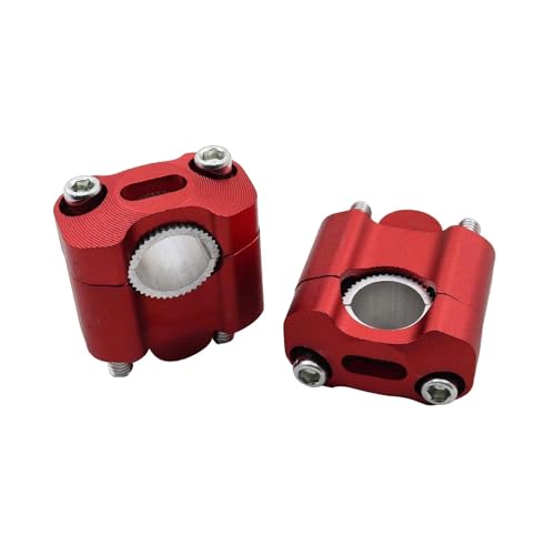 GHALSIEAV Für Universal Motorrad ATV 22mm 28mm Lenkerklemme Lenkererhöhung Adapter Lenkerklemmen(Red) von GHALSIEAV