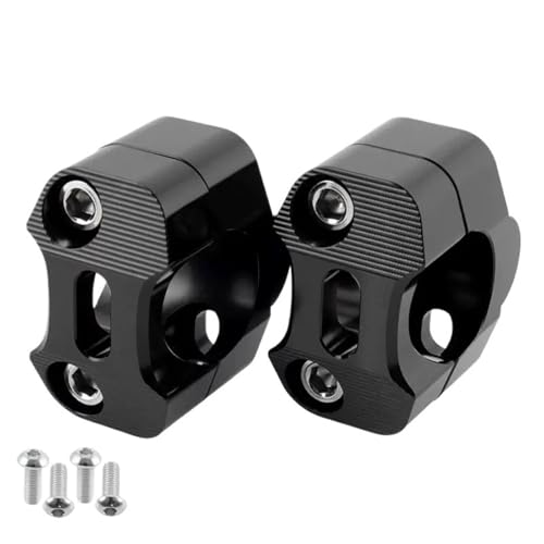 GHALSIEAV Für Universal-Motorrad CNC Fat 1 1/8'' 28mm Lenker Lenkerklemmadapter Steigleitungen Kegel Pit Pro Dirt Motor Bike ATV Quad Motocross(Black) von GHALSIEAV