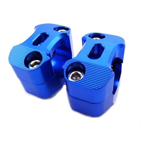 GHALSIEAV Für Universal-Motorrad CNC Fat 1 1/8'' 28mm Lenker Lenkerklemmadapter Steigleitungen Kegel Pit Pro Dirt Motor Bike ATV Quad Motocross(Blue) von GHALSIEAV