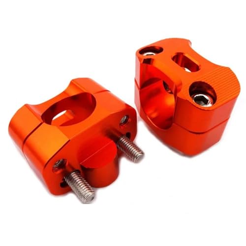 GHALSIEAV Für Universal-Motorrad CNC Fat 1 1/8'' 28mm Lenker Lenkerklemmadapter Steigleitungen Kegel Pit Pro Dirt Motor Bike ATV Quad Motocross(Orange) von GHALSIEAV