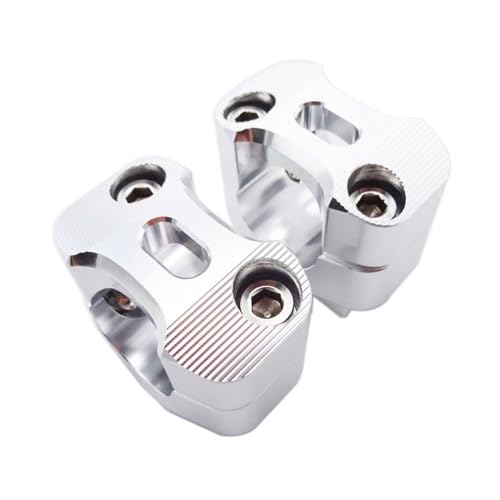 GHALSIEAV Für Universal-Motorrad CNC Fat 1 1/8'' 28mm Lenker Lenkerklemmadapter Steigleitungen Kegel Pit Pro Dirt Motor Bike ATV Quad Motocross(Silver) von GHALSIEAV