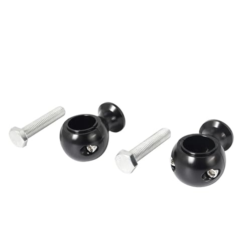 GHALSIEAV Für Universal Motorrad Lenker Steigleitungen Clamp Fett Runde Erhöhung Montieren 25mm 22mm(Black 25mm) von GHALSIEAV