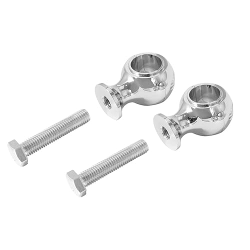 GHALSIEAV Für Universal Motorrad Lenker Steigleitungen Clamp Fett Runde Erhöhung Montieren 25mm 22mm(Silver 25mm) von GHALSIEAV