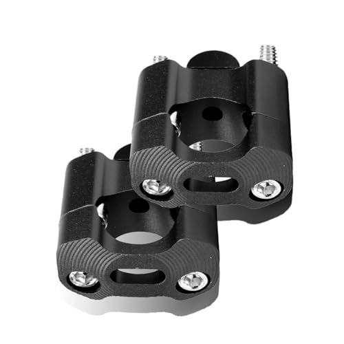 GHALSIEAV Für Universal Pit Dirt Bike Racing Motorrad Enduro Supermoto MXATV CNC Billet Lenkerklemme Fat Bar Riser Mount Clamp Adapter 22 28mm(Black) von GHALSIEAV