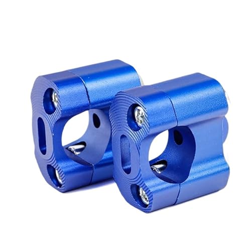 GHALSIEAV Für Universal Pit Dirt Bike Racing Motorrad Enduro Supermoto MXATV CNC Billet Lenkerklemme Fat Bar Riser Mount Clamp Adapter 22 28mm(Blue) von GHALSIEAV