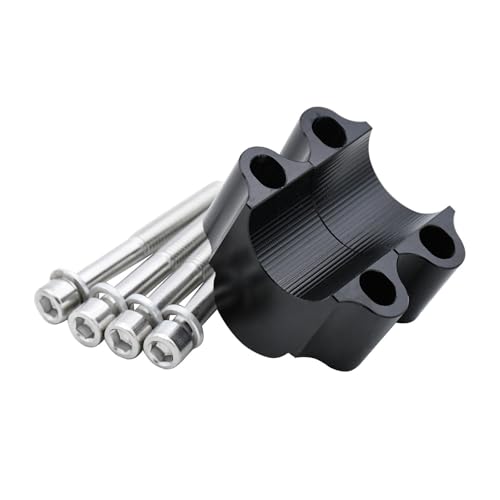 GHALSIEAV Für V-Strom Für DL650 Motorrad Lenker Riser Bar Montieren Griff Clamp 28mm 22mm Für V-Strom Für DL1000(28mm Black) von GHALSIEAV
