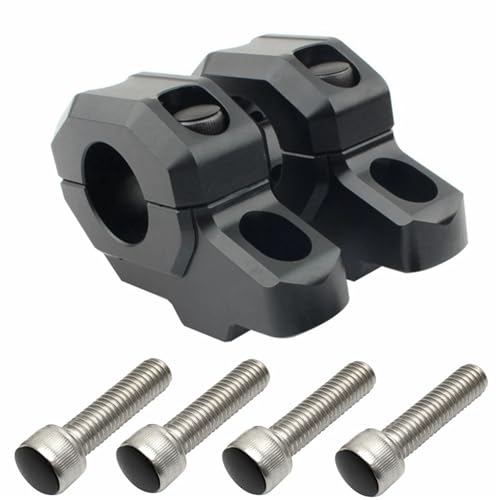 GHALSIEAV Für Z900C Für Z900RS 2017 2018 2019 2020 Lenker Riser Mount Clamp Motorrad Lenker Riser Spacer(Black) von GHALSIEAV