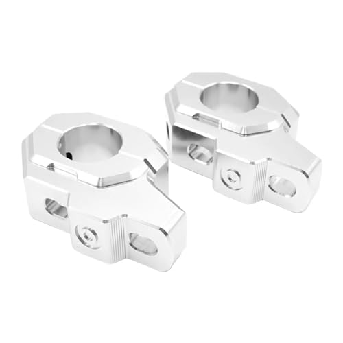 GHALSIEAV Für Z900C Für Z900RS 2017-2020 Motorrad Lenker Riser Clamp Lenker Steigleitungen Mount Clamp Adapter(Silver) von GHALSIEAV