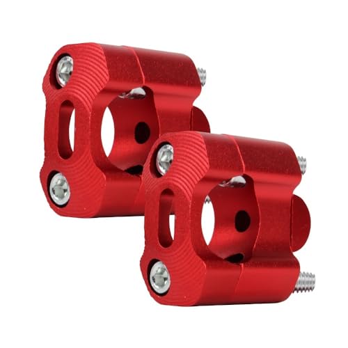 GHALSIEAV Lenkererhöhungsadapter 22 Mm 28 Mm Für 7/8 Zoll Motorrad-Lenkerklemme 1 Paar Offroad-Motorrad-Lenkerklemmen(Red) von GHALSIEAV