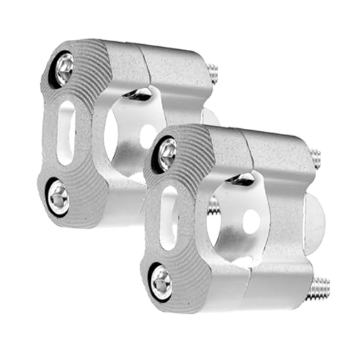 GHALSIEAV Lenkererhöhungsadapter 22 Mm 28 Mm Für 7/8 Zoll Motorrad-Lenkerklemme 1 Paar Offroad-Motorrad-Lenkerklemmen(Silver) von GHALSIEAV