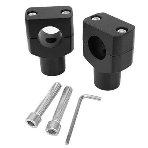 GHALSIEAV Motorrad 1 "Lenker Steigleitungen Kit Halterung Clamp 25mm Griff Bars(Black) von GHALSIEAV