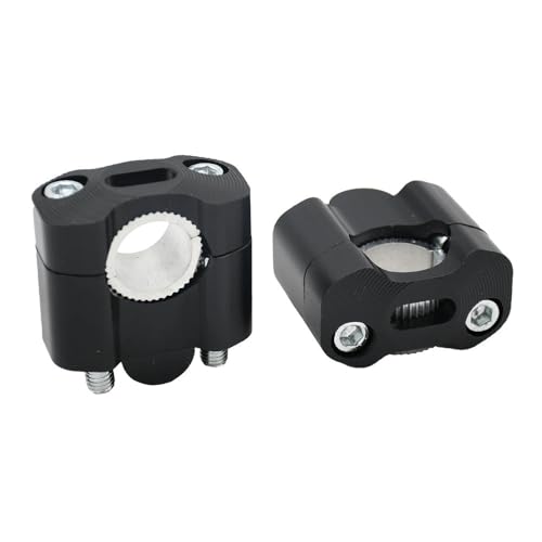 GHALSIEAV Motorrad 22mm 28mm 7/8 "Lenker Riser Aluminium Legierung Schellen Für Motocross(Black) von GHALSIEAV