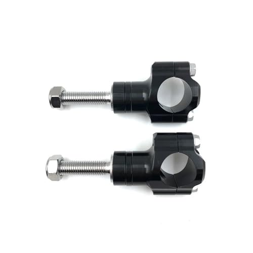GHALSIEAV Motorrad Lenker Clamp CNC Aluminium Legierung Bar Klemmen 1 1/8 "28mm Lenker Riser(10mm Black) von GHALSIEAV