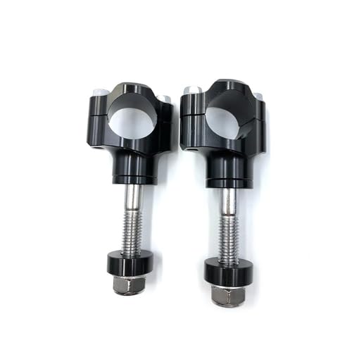 GHALSIEAV Motorrad Lenker Clamp CNC Aluminium Legierung Bar Klemmen 1 1/8 "28mm Lenker Riser(12mm Black) von GHALSIEAV