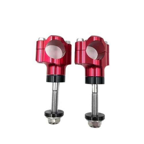 GHALSIEAV Motorrad Lenkerklemme Lenkerklemmen 1 1/8 Zoll 28 Mm Lenkererhöhung(12mm Red) von GHALSIEAV