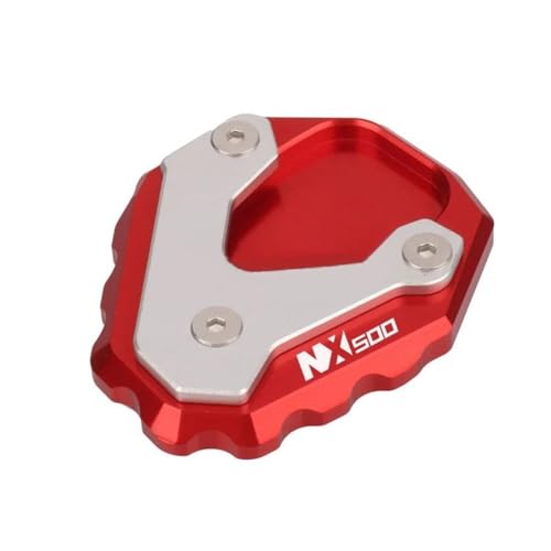 GHALSIEAV Motorrad Ständer Fuß Seitenverlängerung Pad Für H&ONDA NX500 NX 500 NX400 NX 400 2024-2025 Motorrad CNC Ständer Fuß Seite Stehen Verlängerung Pad Unterstützung Platte(Red-NX500) von GHALSIEAV