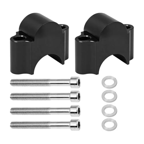 GHALSIEAV Motorrad Universal Lenker Riser Bar Halterung Griffklemme Universal 28 Mm 1 1/8 Zoll 22 Mm 7/8 Zoll(28MM Black) von GHALSIEAV