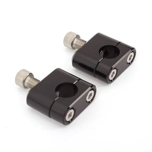 GHALSIEAV Universal 22mm 28mm CNC Motorrad Lenker Griff Fat Bar Riser Halterung Clamp Adapter Für Pit Dirt Bike Racing Zubehör ATV(22mm Black) von GHALSIEAV