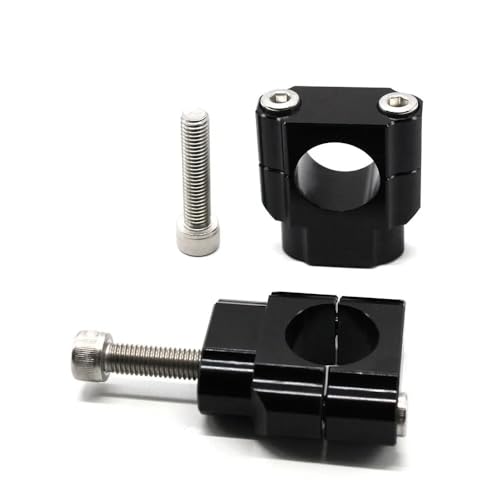 GHALSIEAV Universal 22mm 28mm CNC Motorrad Lenker Griff Fat Bar Riser Halterung Clamp Adapter Für Pit Dirt Bike Racing Zubehör ATV(28mm Black) von GHALSIEAV