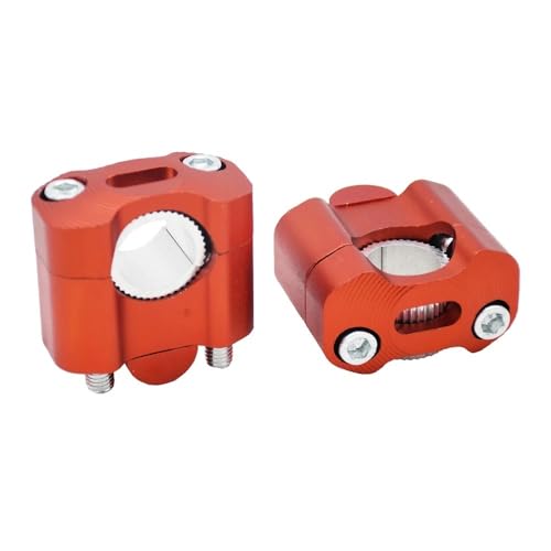 GHALSIEAV Universal Motorrad 22mm 28mm Lenker Klemme Lenker Riser Adapter Bar Klemmen(Orange) von GHALSIEAV