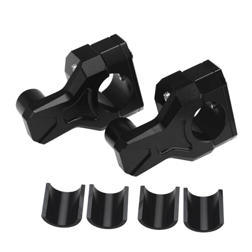 GHALSIEAV Universal Motorrad Lenker Riser Adapter Stange Clip Riser 22MM Und 28MM Lenker Adapter(Black) von GHALSIEAV