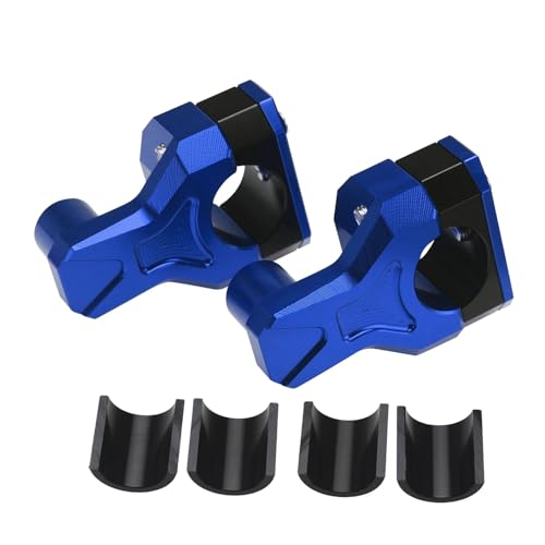GHALSIEAV Universal Motorrad Lenker Riser Adapter Stange Clip Riser 22MM Und 28MM Lenker Adapter(Blue) von GHALSIEAV