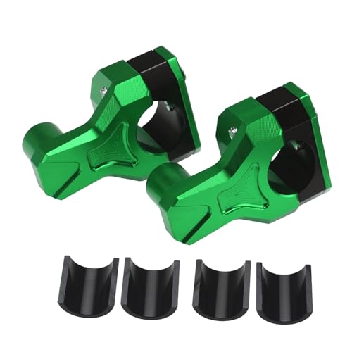 GHALSIEAV Universal Motorrad Lenker Riser Adapter Stange Clip Riser 22MM Und 28MM Lenker Adapter(Green) von GHALSIEAV