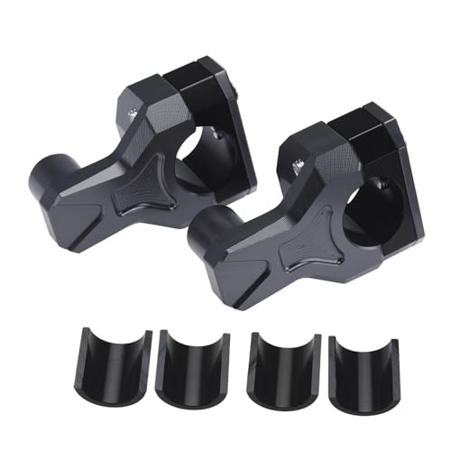 GHALSIEAV Universal Motorrad Lenker Riser Adapter Stange Clip Riser 22MM Und 28MM Lenker Adapter(Titanium) von GHALSIEAV