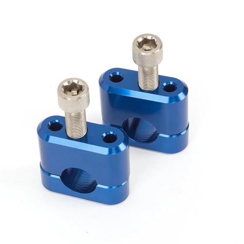 GHALSIEAV Universal Motorrad Lenker Riser Bar Halterung Griff Klemme 28mm 1 1/8 "22mm 7/8"(22mm Blue) von GHALSIEAV