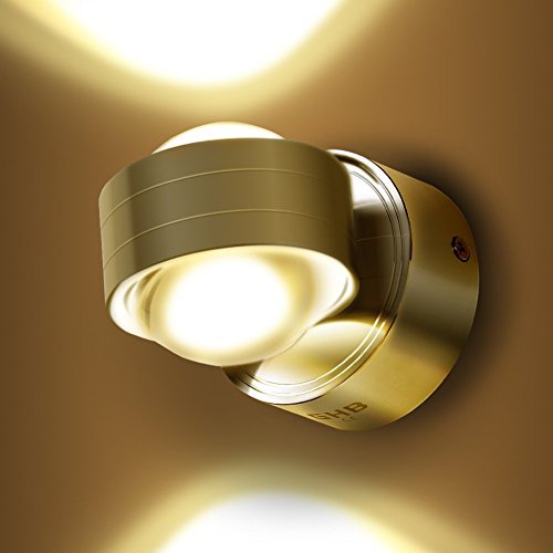 GHB 6W LED Wandleuchte Halb Globe Warmweß Wandlampe von GHB