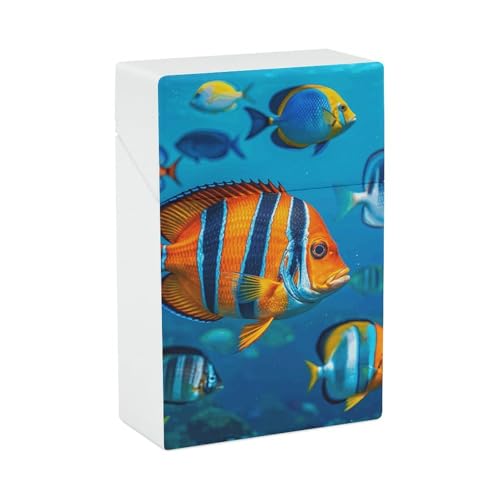 Fishes Zigarettenetui – Wasserdicht & Knautschsicher Zigarettenetui für 20 King Size Zigaretten, Tragbare Reisebox im Taschenformat für Männer & Frauen Fishes Zigarettenetui – Wasserdicht & Knautschsicher Zigarettenetui für 20 King Size Zigaretten, Tragbare Reisebox im Taschenformat für Männer & Frauen von GHBNK