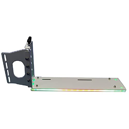 GHBOTTOM PCI-E Riser PC-Grafikkarten Vertikaler Kickstand-Sockel Vertikaler GPU-Halter mit LED 5V 3-Pin-RGB-Aura für -ASUS-Grafikkartenhalterung von GHBOTTOM