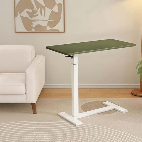 GHBXJX Höhenverstellbarer Schreibtisch, Klappbar Laptoptisch Mobiler Betttische, Computertisch,Ergonomischer Steh-Sitz Tisch mit Rollen aus Holz für Bett,Heimbüro,Grün,Without Card Slot von GHBXJX